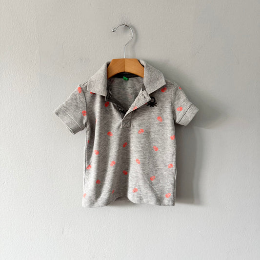 Benetton / Light grey polo shirt / 12-18M