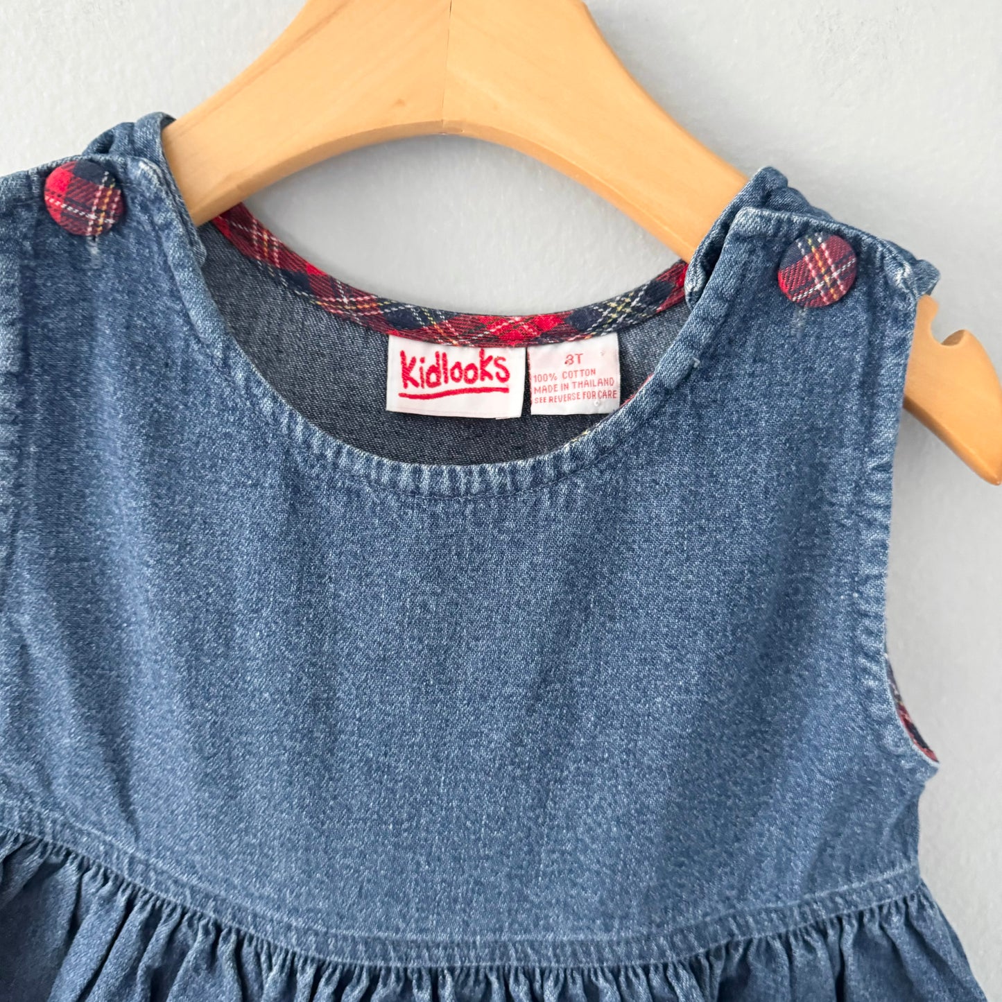 Vintage / Kidlooks holiday denim dress / 3T
