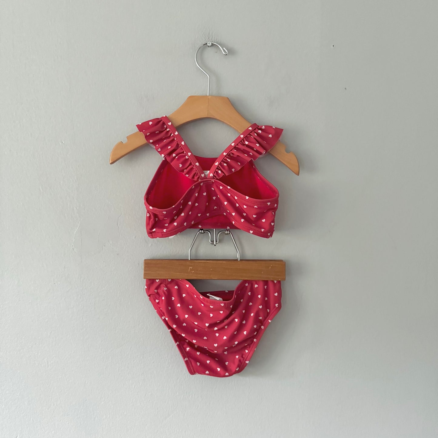 Gap / Red x hearts bikini set / 4Y