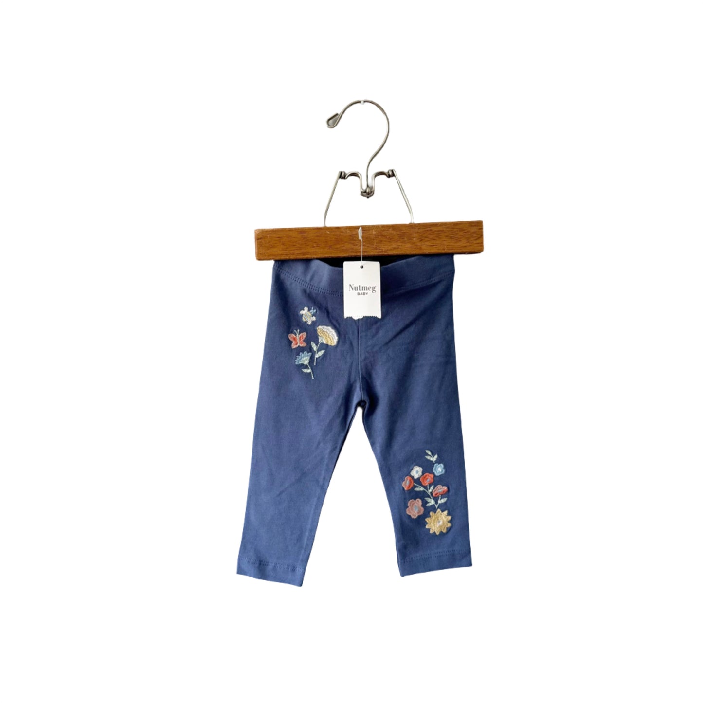Nutmeg / Smokey blue leggings / 3-6M - New with tag