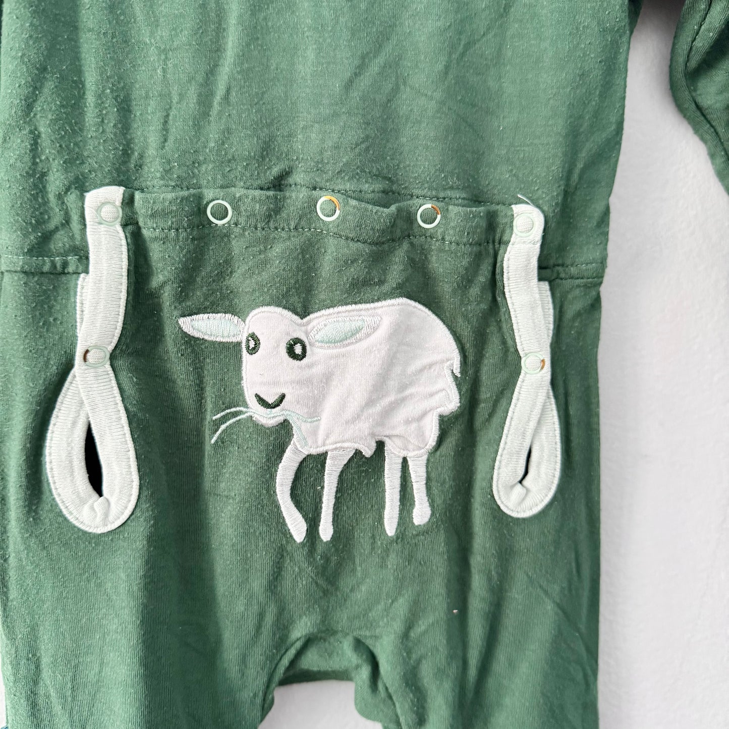 Kickee Pants / Green romper / 3-6M