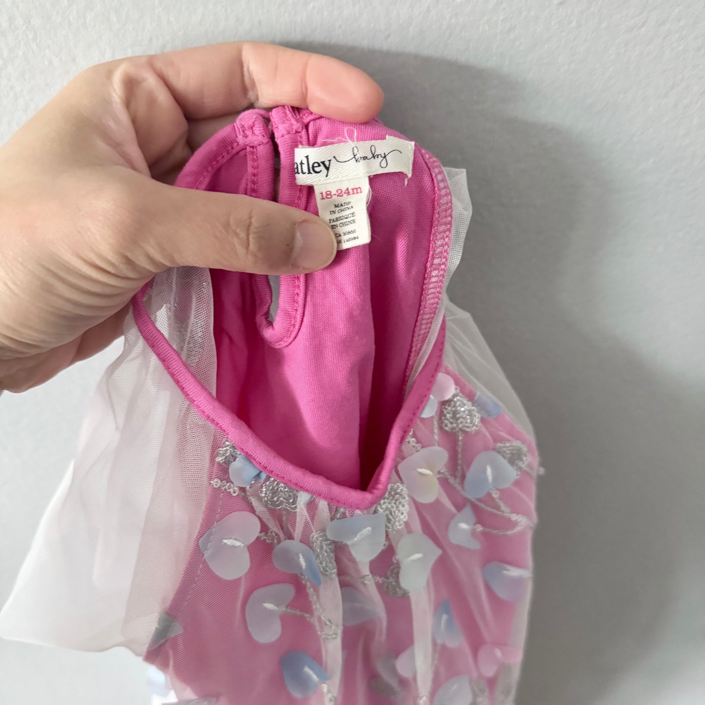 Hatley / Sheer pink dress / 18-24M