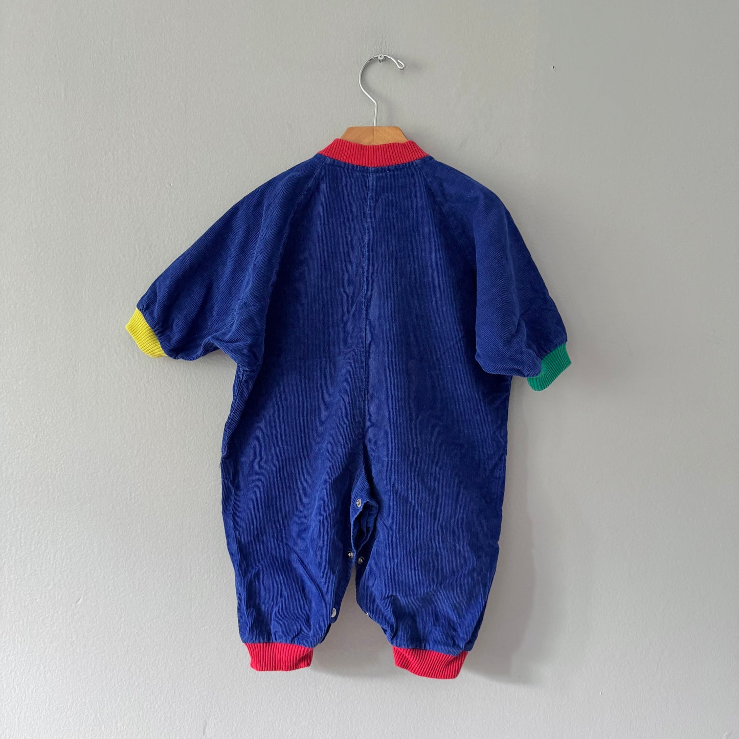 Vintage / Blue corduroy romper / 12M