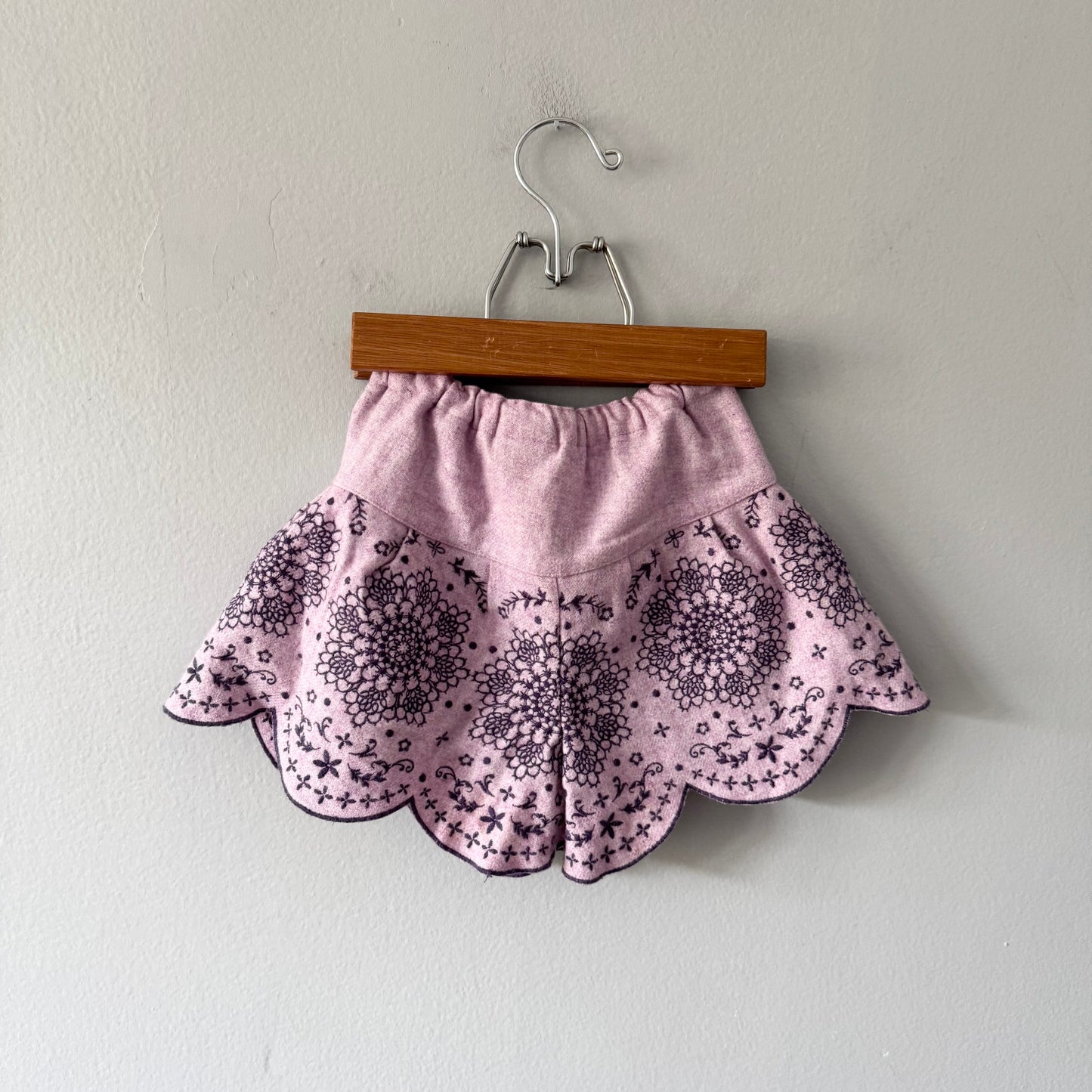 Annasui Mini / Purple wool skort / 12-18M