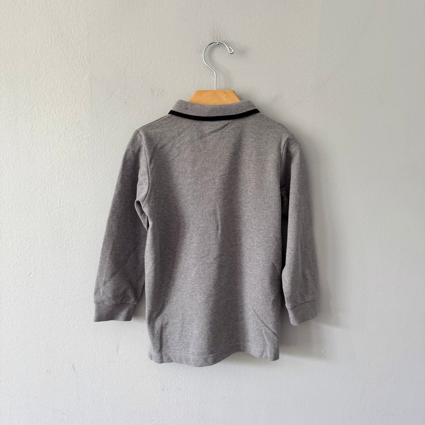 Unknown brand / Grey long sleeve polo shirt / 3-4Y