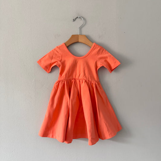 Alice + Ames / The Short Sleeve Ballet Dress in Persimmon / 2T - New with tag