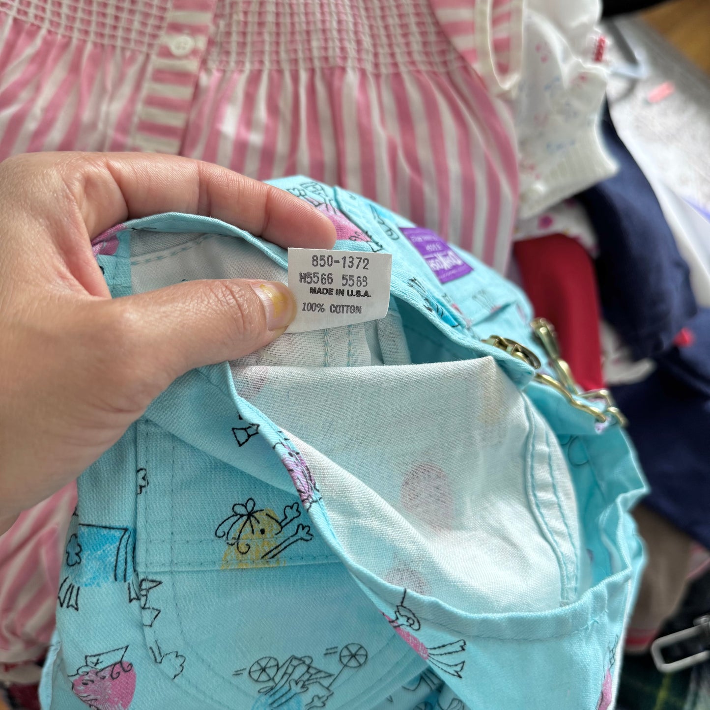 Vintage Oshkosh / Light blue overalls / 12M