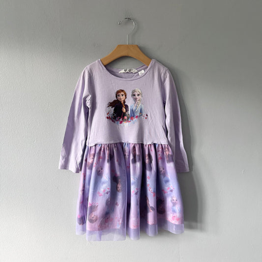 H&M / Frozen light purple long sleeve dress / 4-6Y