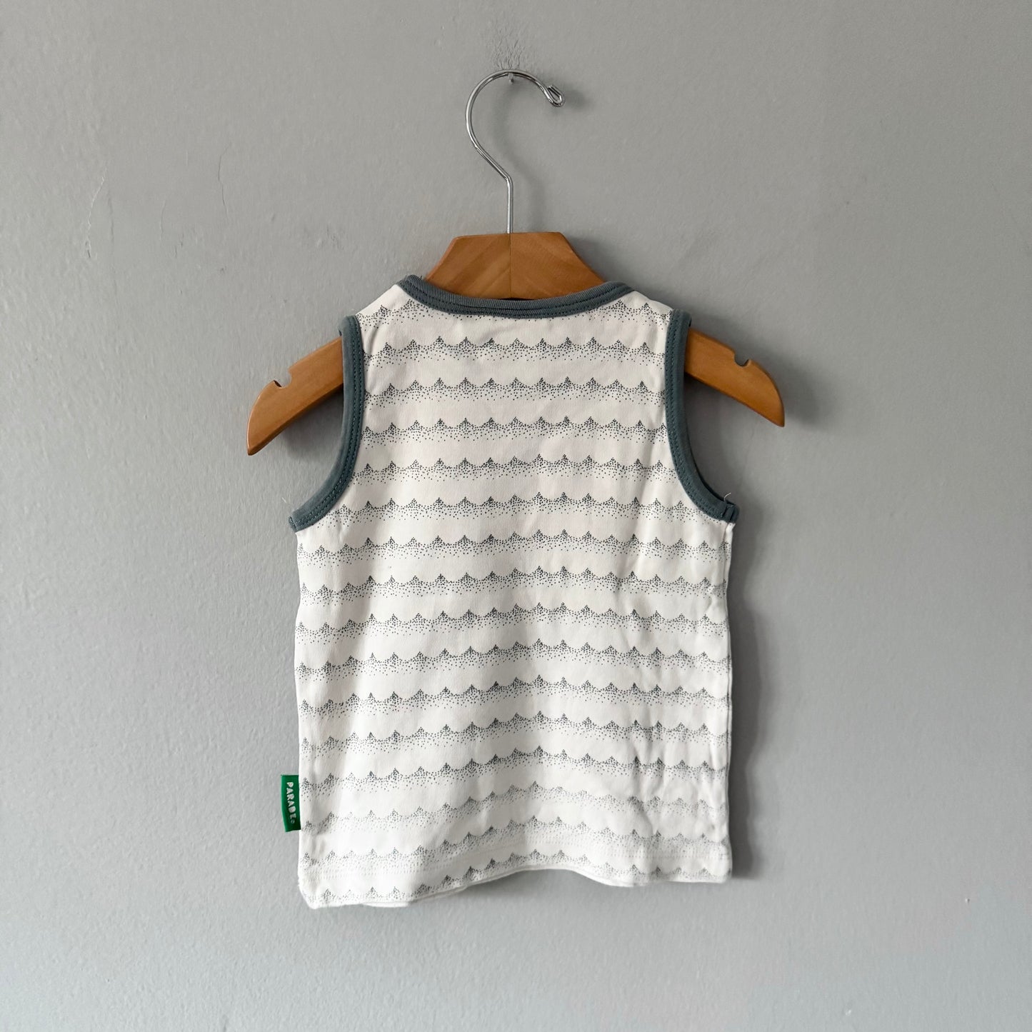 Parade Organics / Grenouillère débardeur marine à motifs vagues / 12-18M
