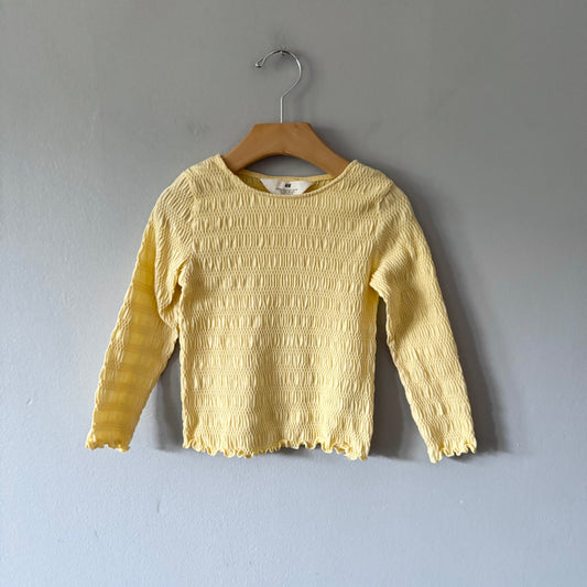 H&M / Long sleeve top - yellow / 2-4Y