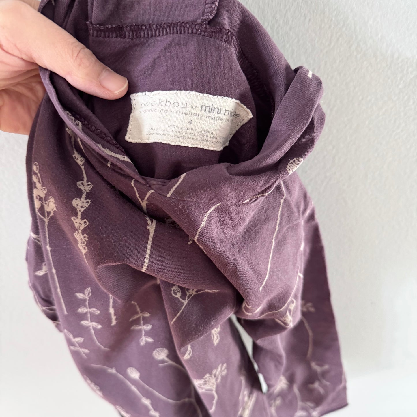 Mini mioche / Purple cotton hoodie / 4Y