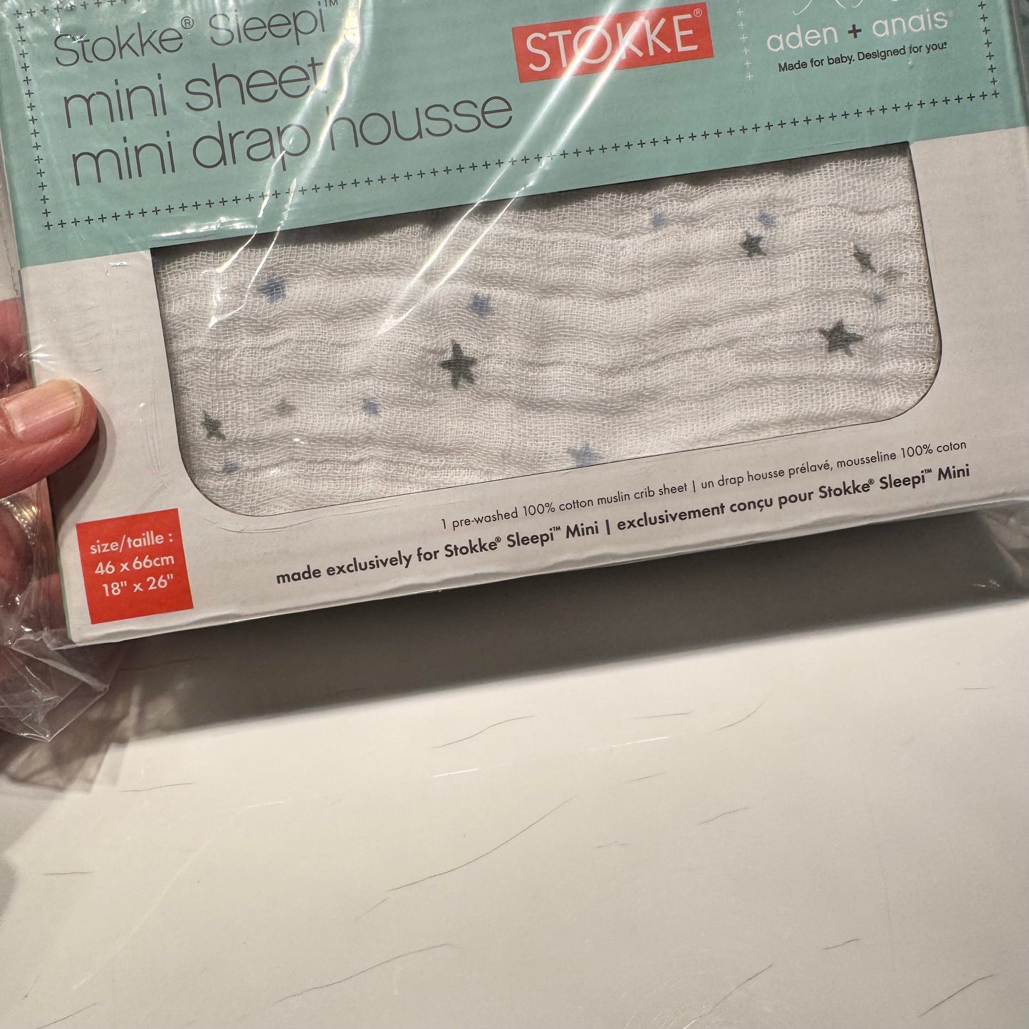 Drap Stokke Sleepi mini - 18 x 26 pouces - Neuf avec boîte