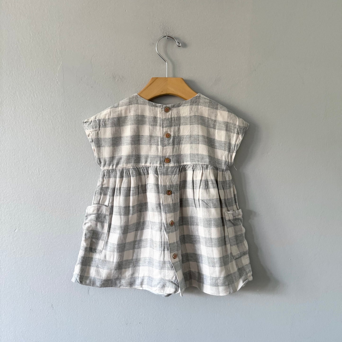 Zara / Light grey plaid tunic / 2-3Y