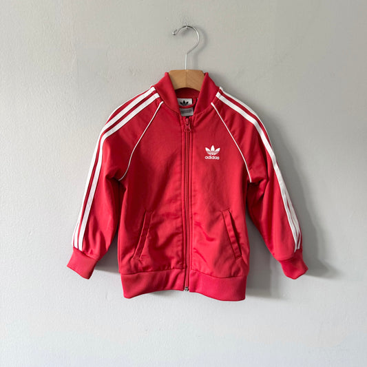 Adidas / Red track suit jacket / 3-4Y