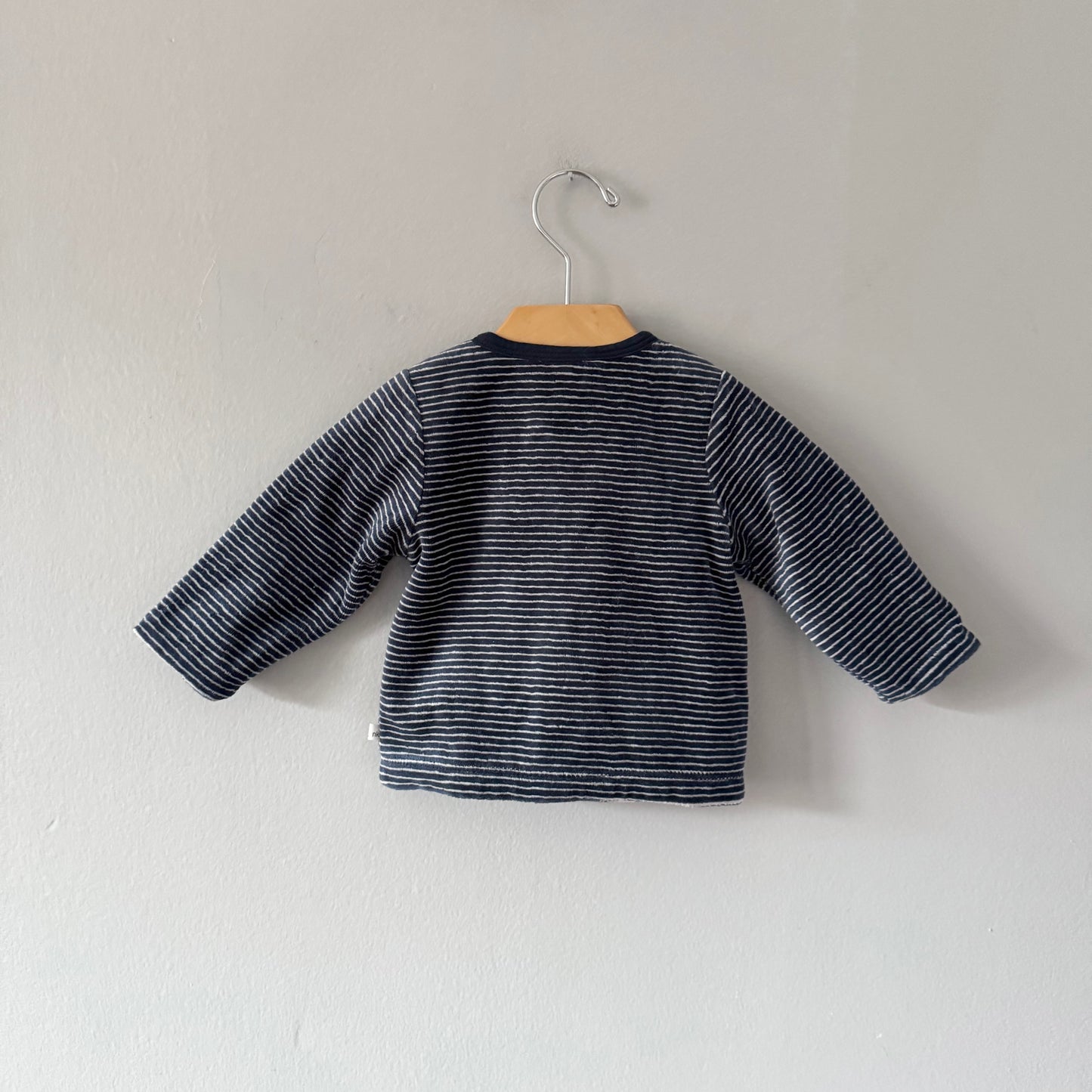 Noukie's / Navy stripe velour cardigan / 3M