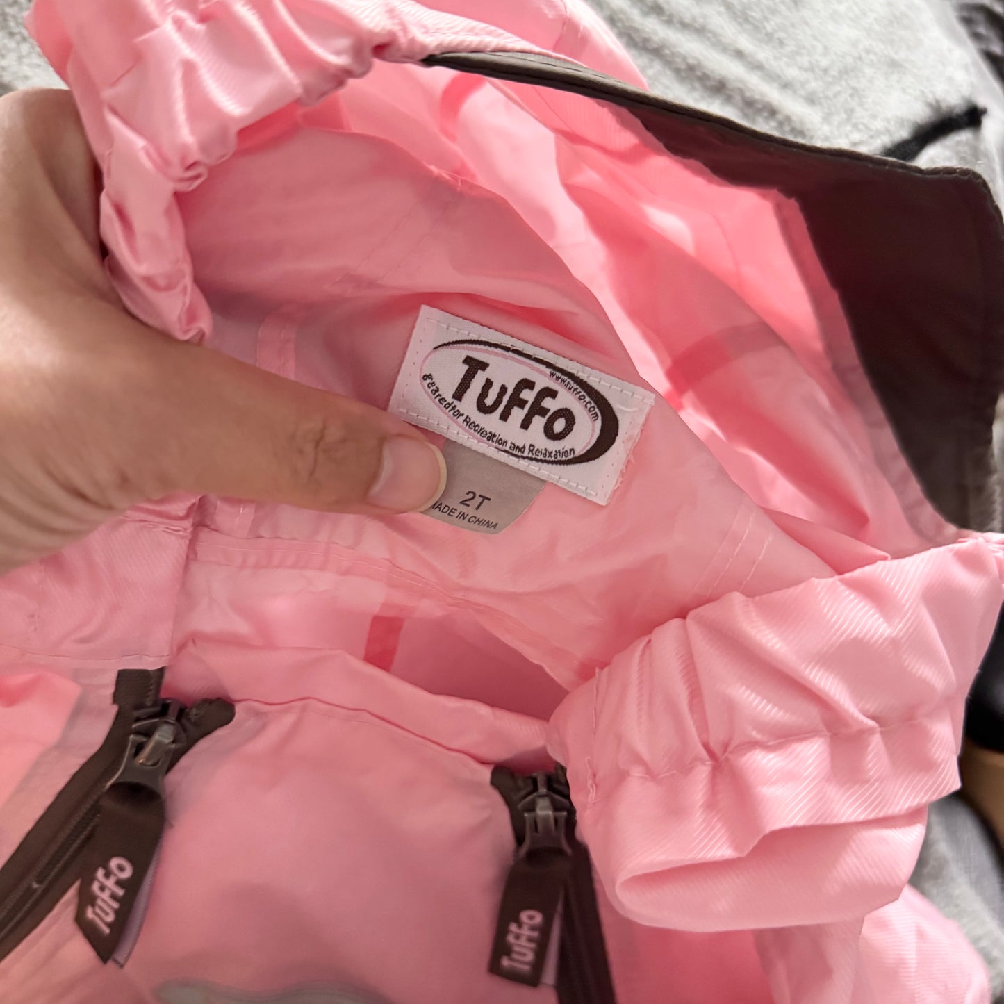 Tuffo / Pink rain suit / 2T