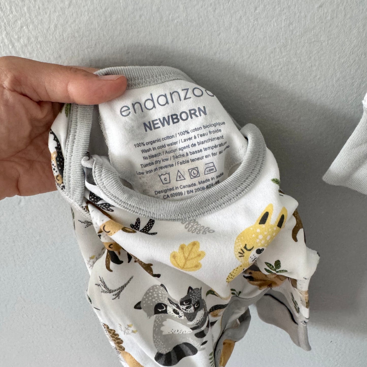 Endanzoo / Animal long sleeve onesie with cap / Newborn