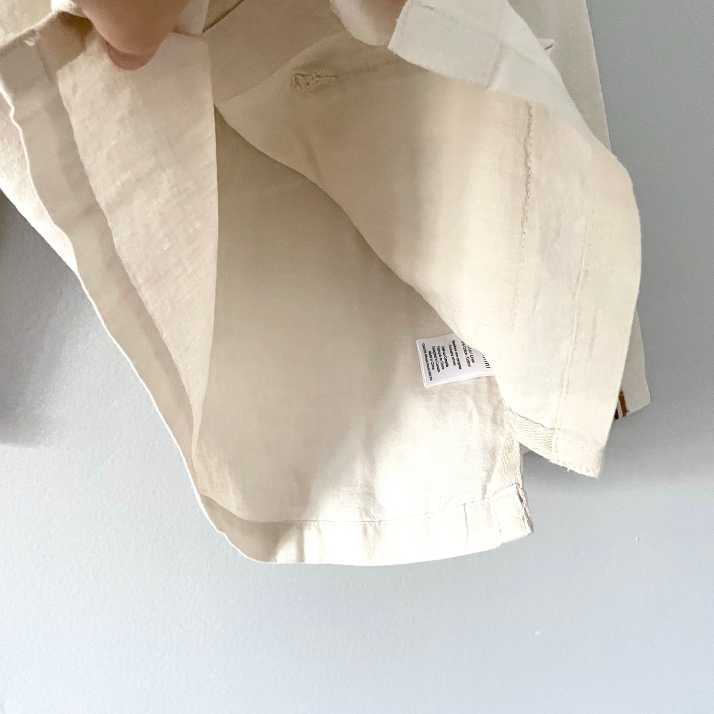 Souris Mini / Beige linen shirt / 7Y