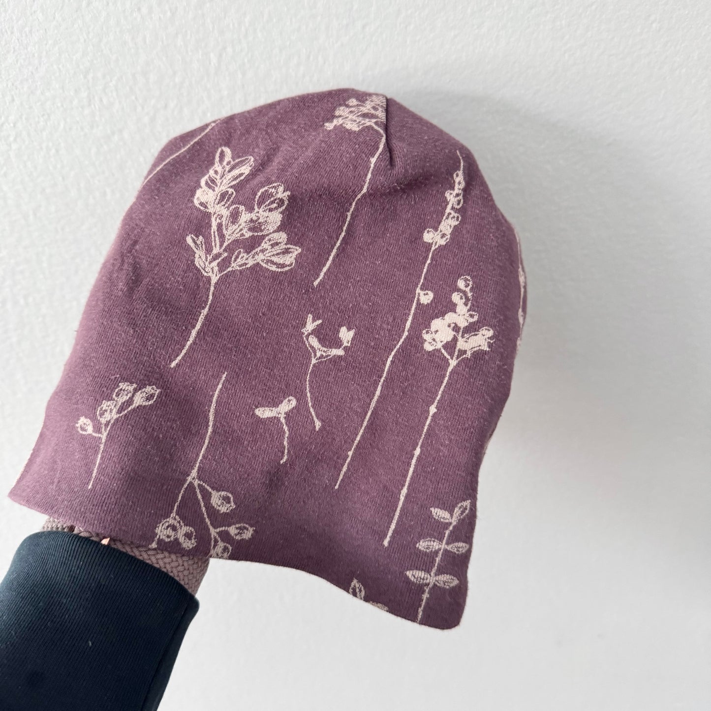 Mini mioche / Purple organic cotton beanie / 18-24M
