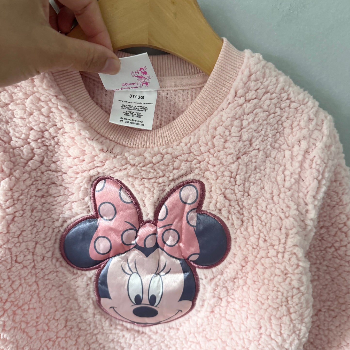 Disney / Minnie pink sherpa top / 3T