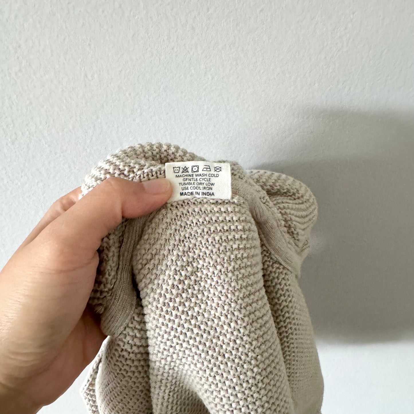 Viverano / Beige organic cotton knit jacket / 3-6M