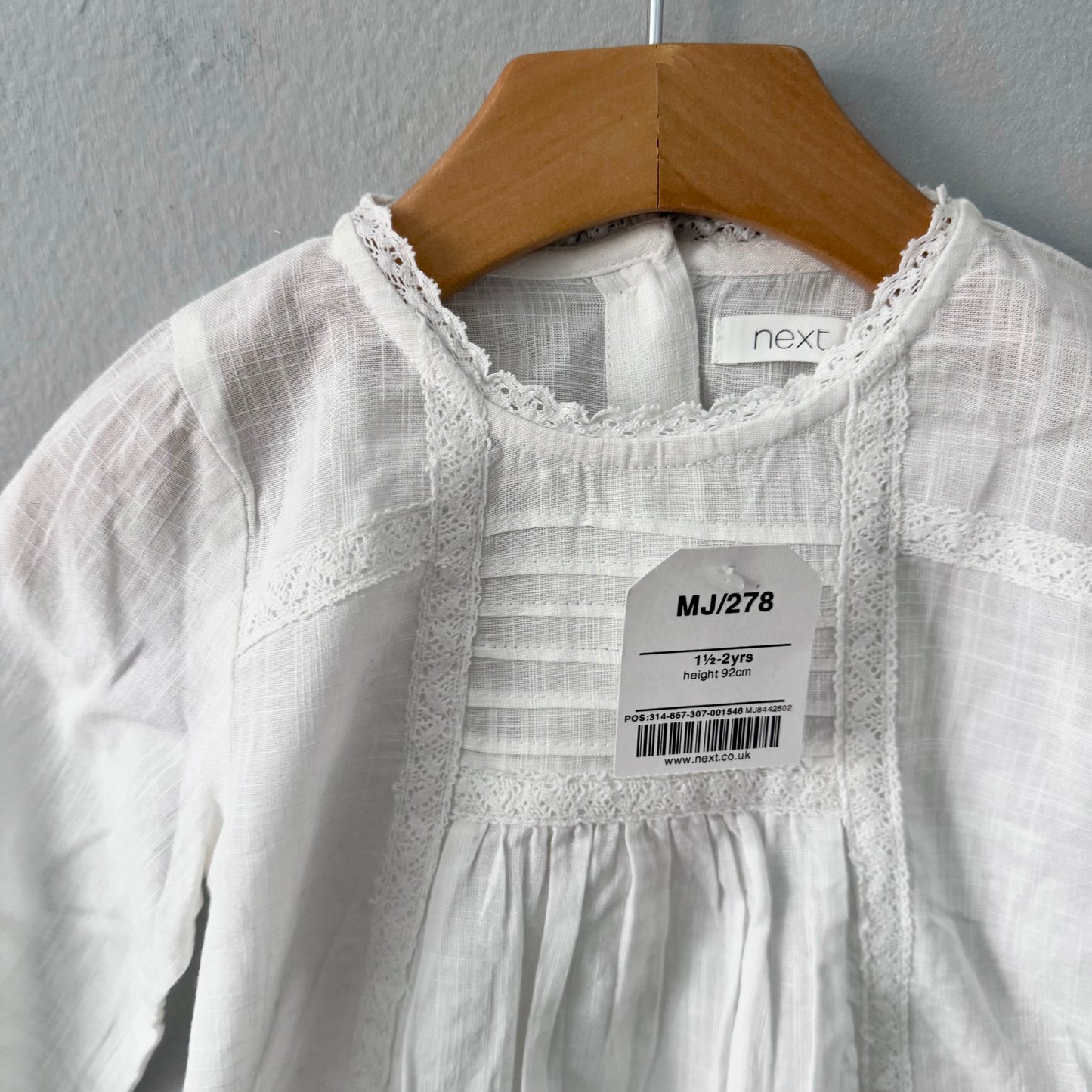 Next / White long sleeve blouse / 18-24M - New with tag