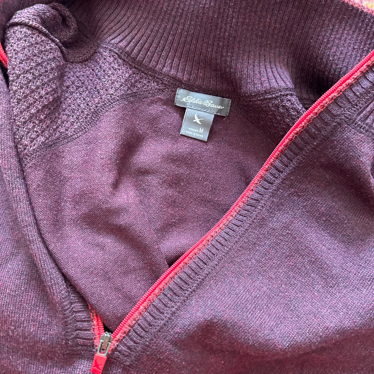 Eddie Bauer / Burgundy knit top / Women M