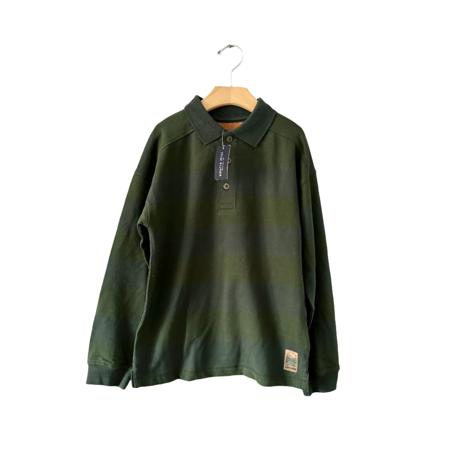 Souris Mini / Green french terry with collar / 8Y - New with tag