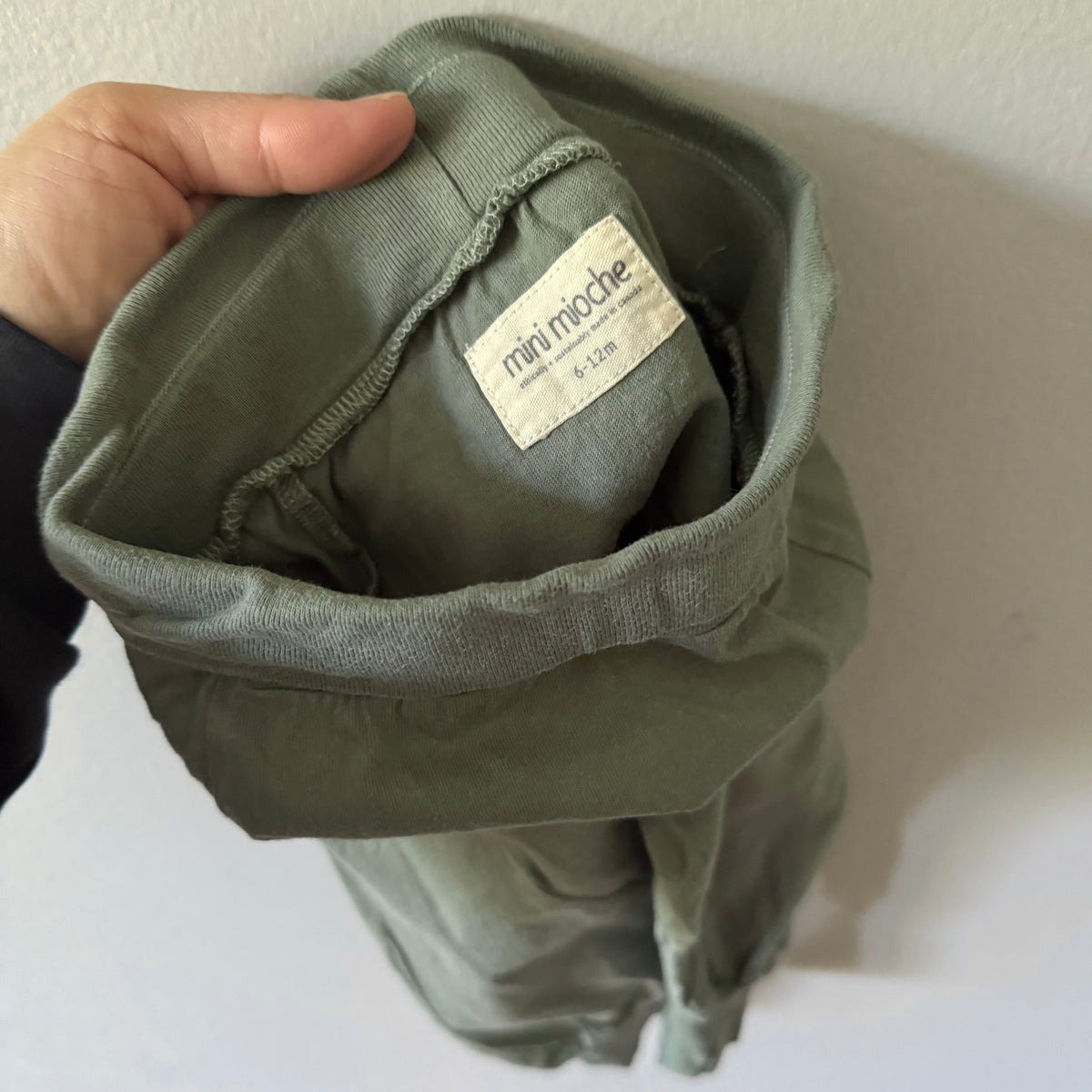 Mini mioche / Khaki harem pants / 6-12M