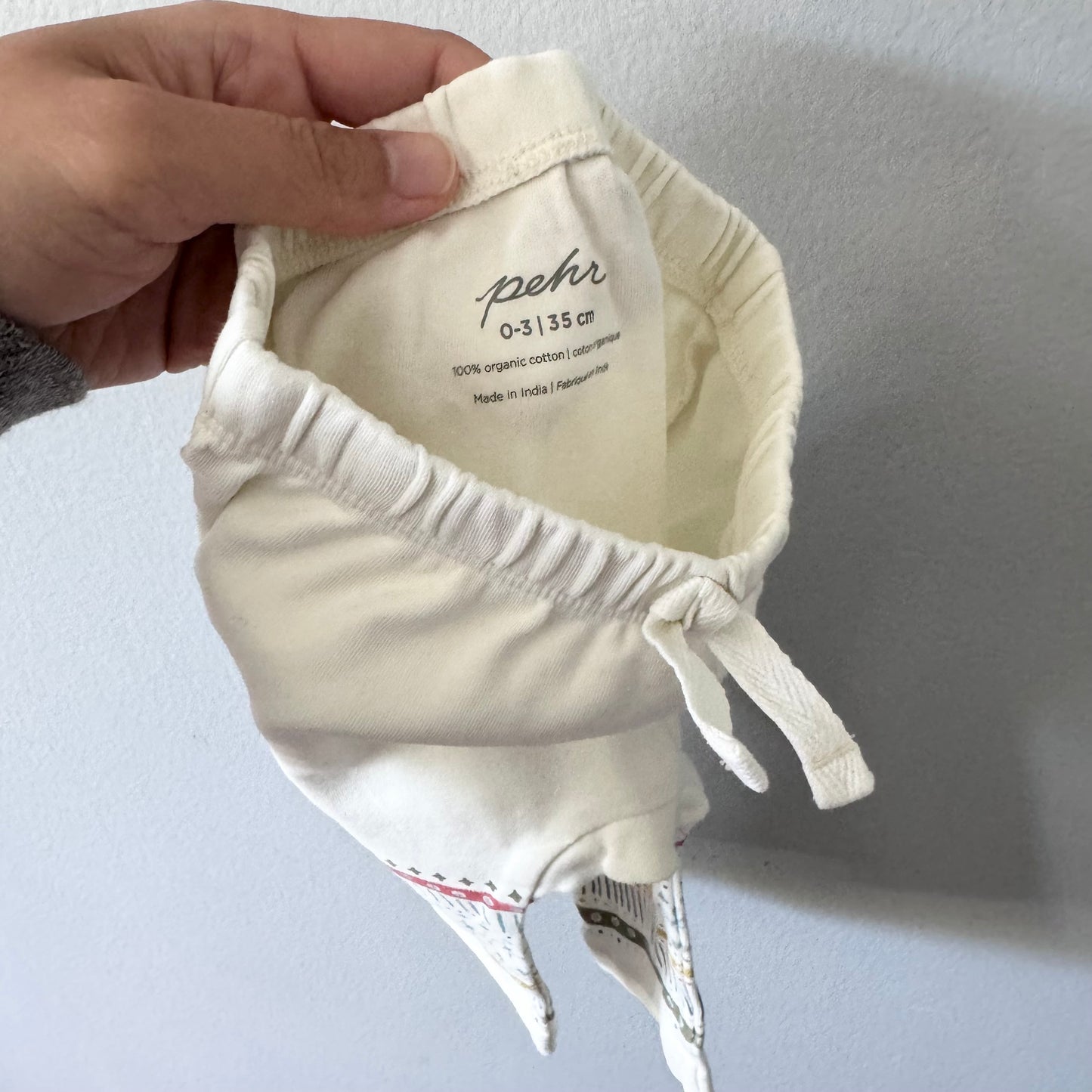 Pehr / White harem pants / 0-3M