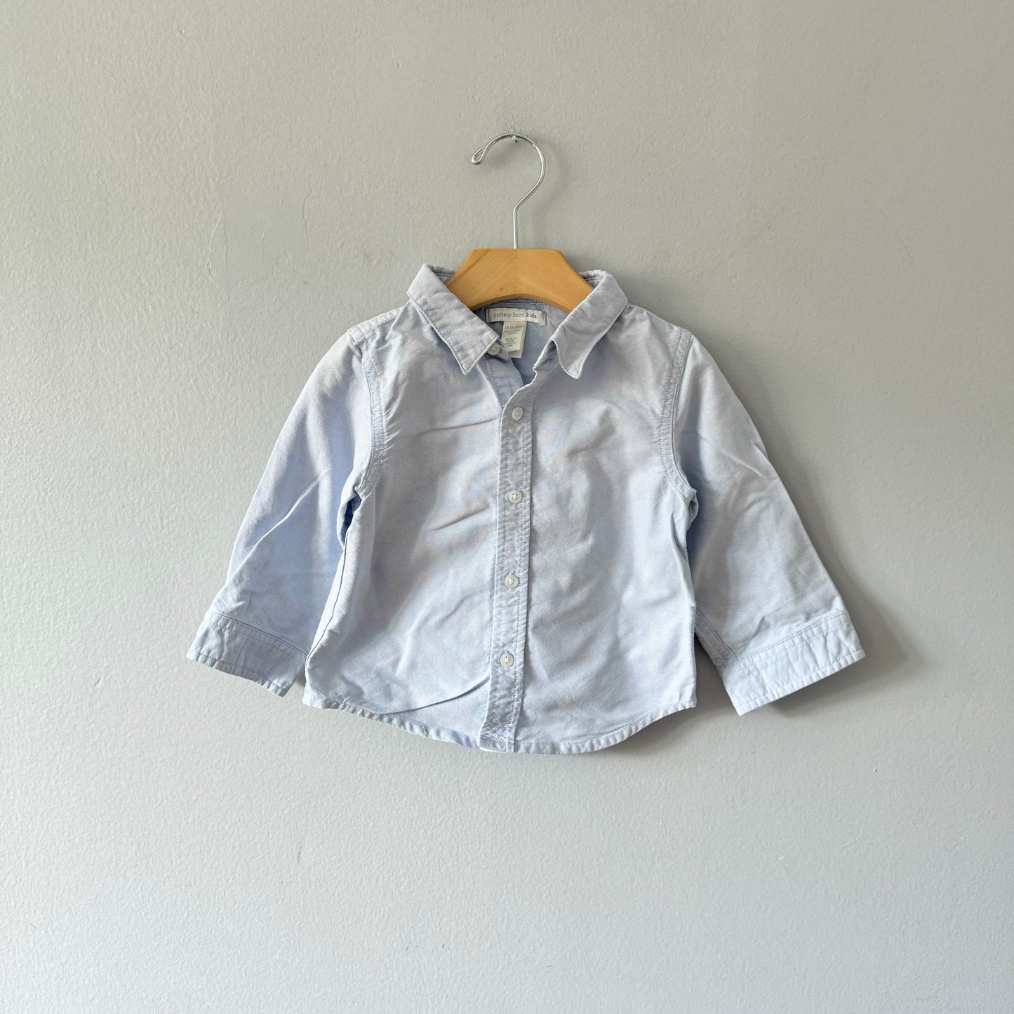 Pottery Barn / Blue shirt / 18-24M