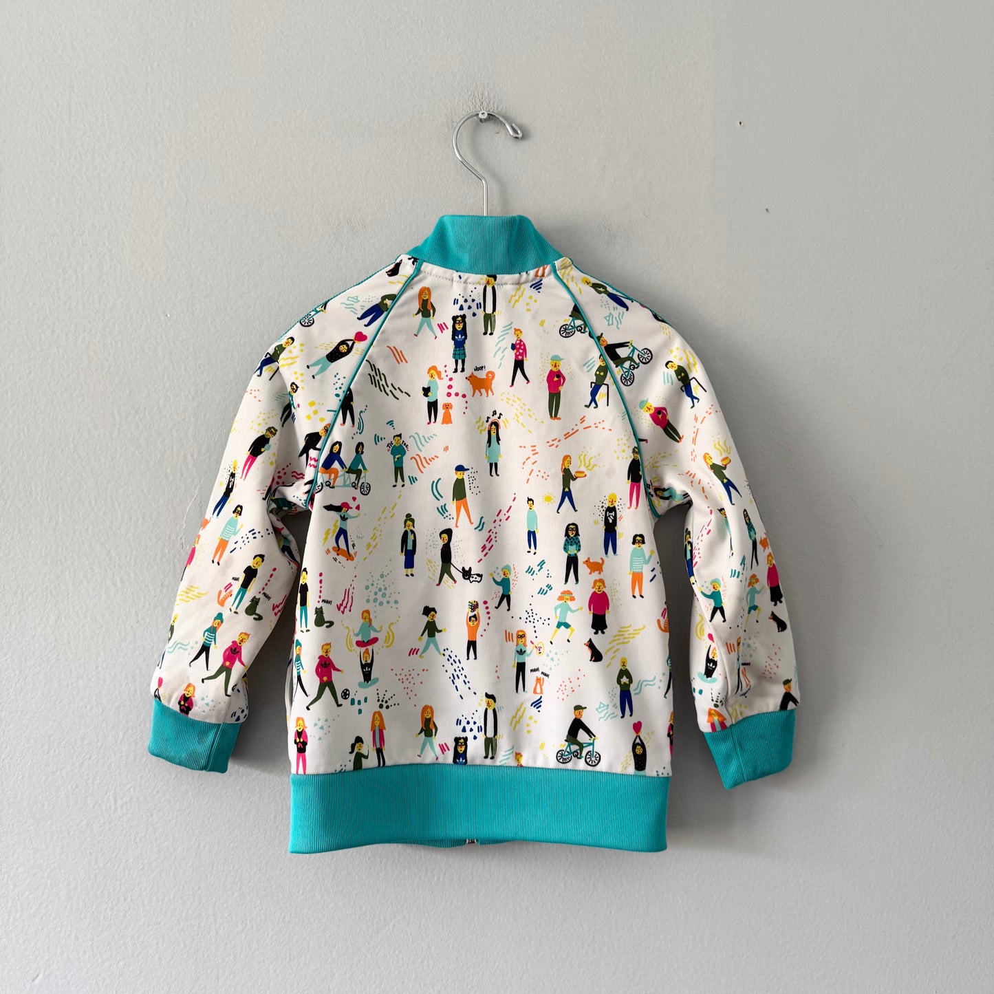 Adidas / White x pattern track suit top / 3-4Y