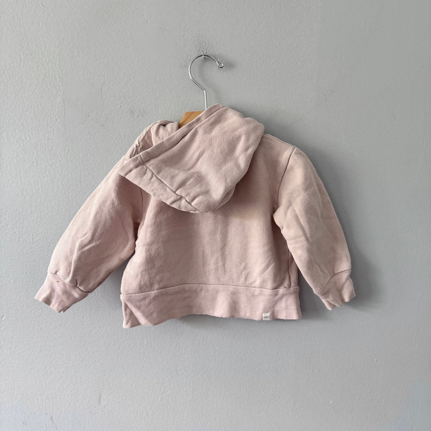 Mini Mioche / Light pink zip up hoodie / 12-18M