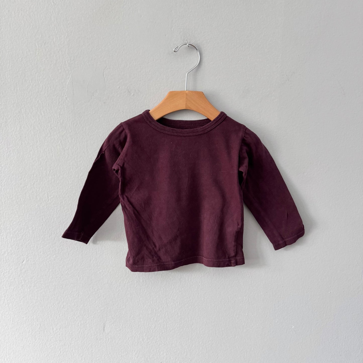 Mini Mioche / Burgundy long sleeve top / 12-18M