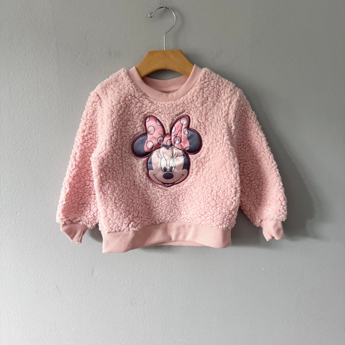 Disney / Minnie pink sherpa top / 3T