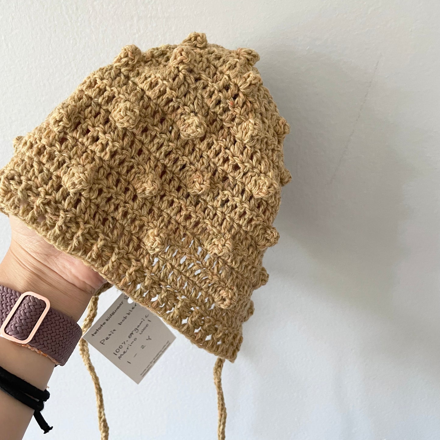 tetote / Organic merino wool bonnet / 1-2Y