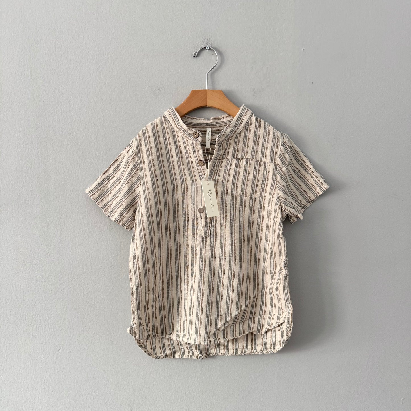 Rylee + Cru / Linen striped shirt / 8Y - New with tag