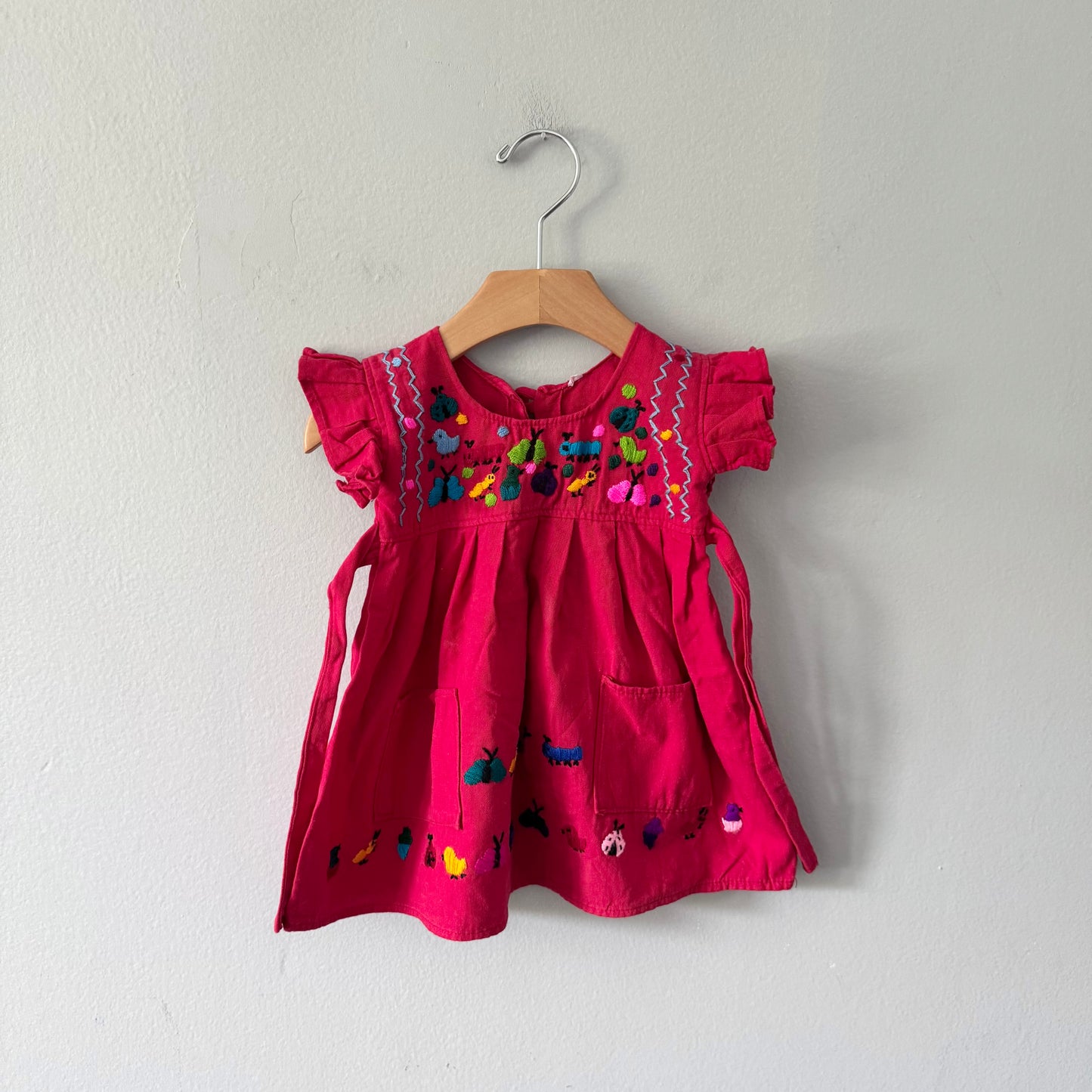 No brand / Red cotton dress / 12M
