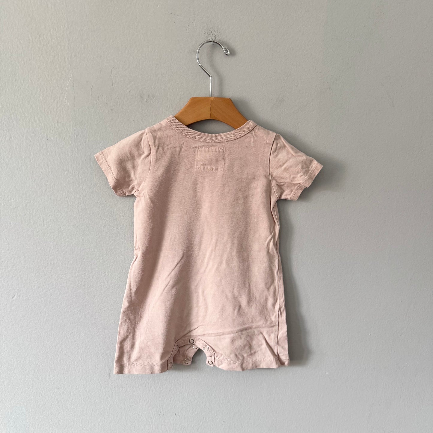 Mini Mioche / Light pink short romper / 6-12M