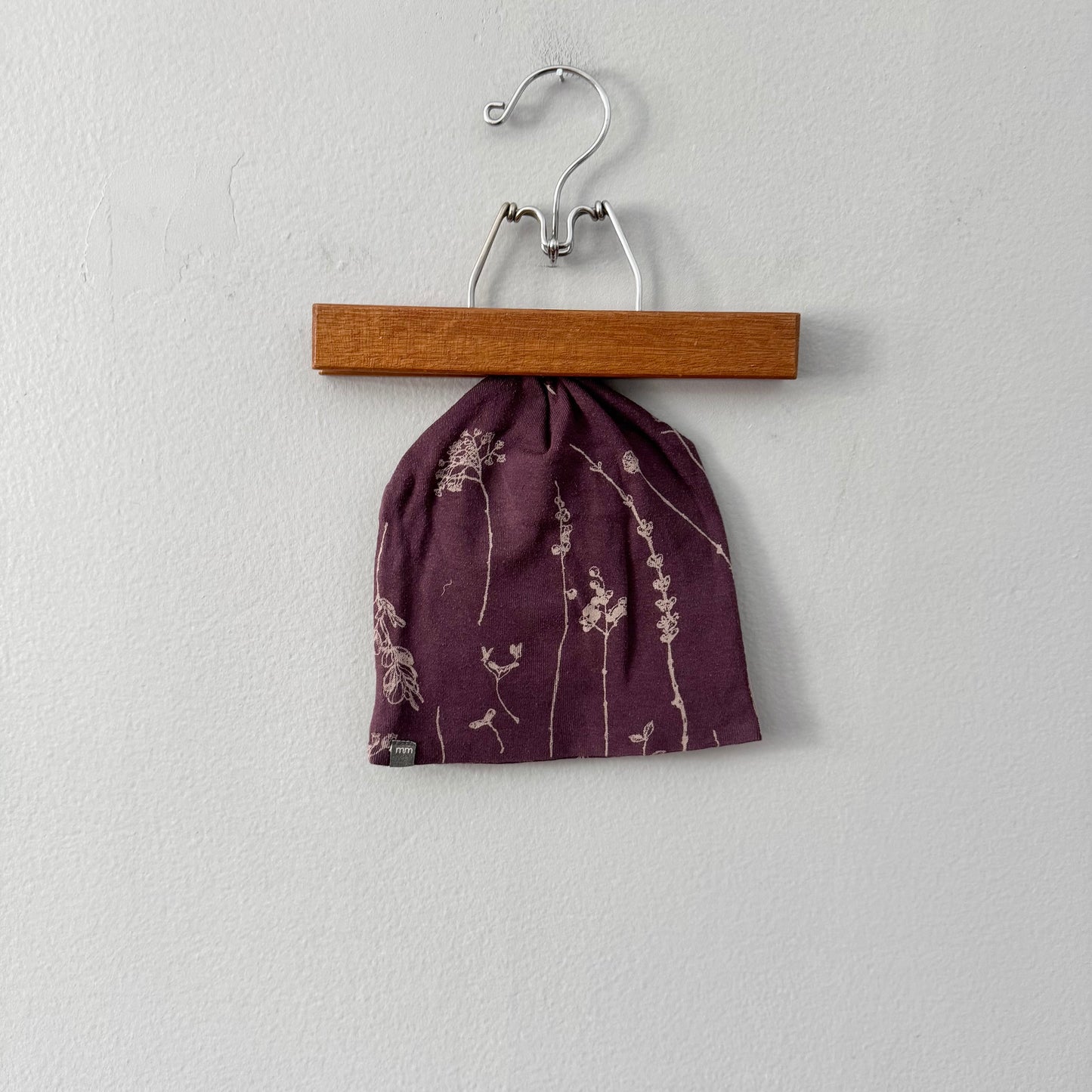Mini mioche / Purple organic cotton beanie / 18-24M