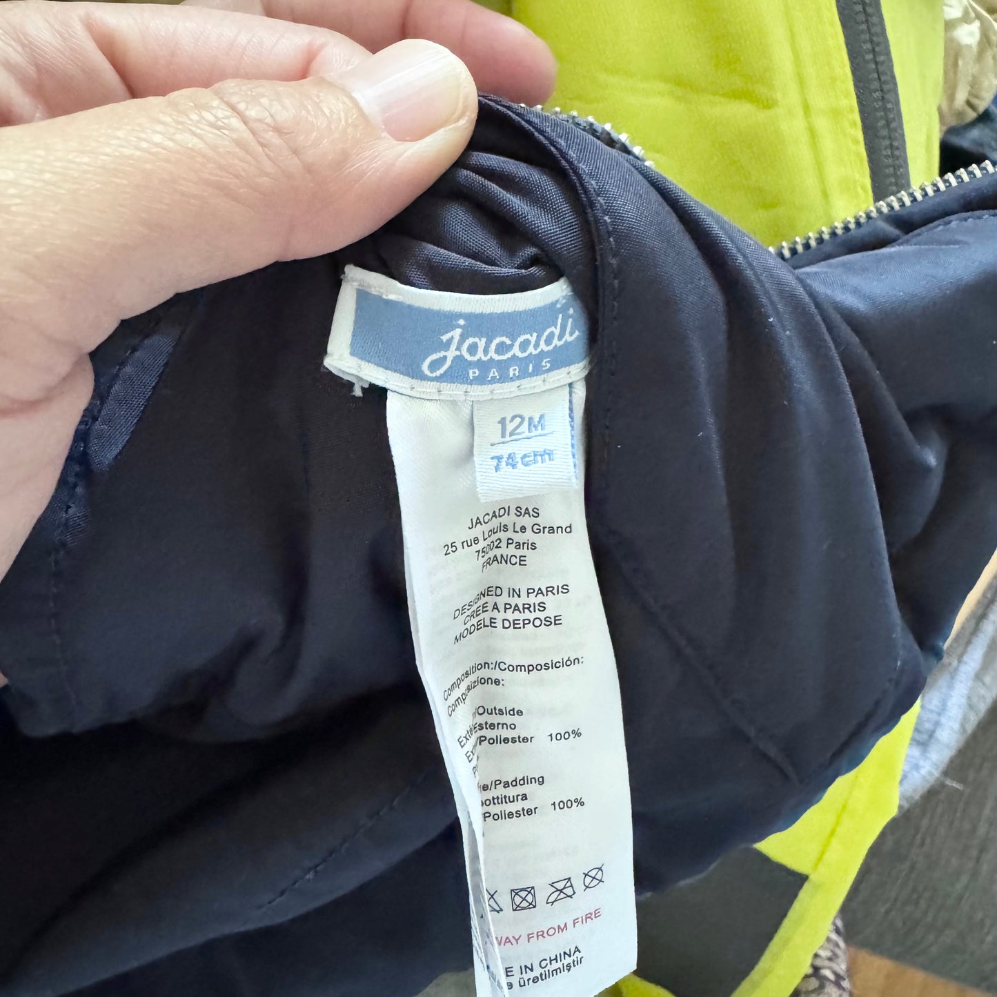 Jacadi / Reversible puffer vest / 12M