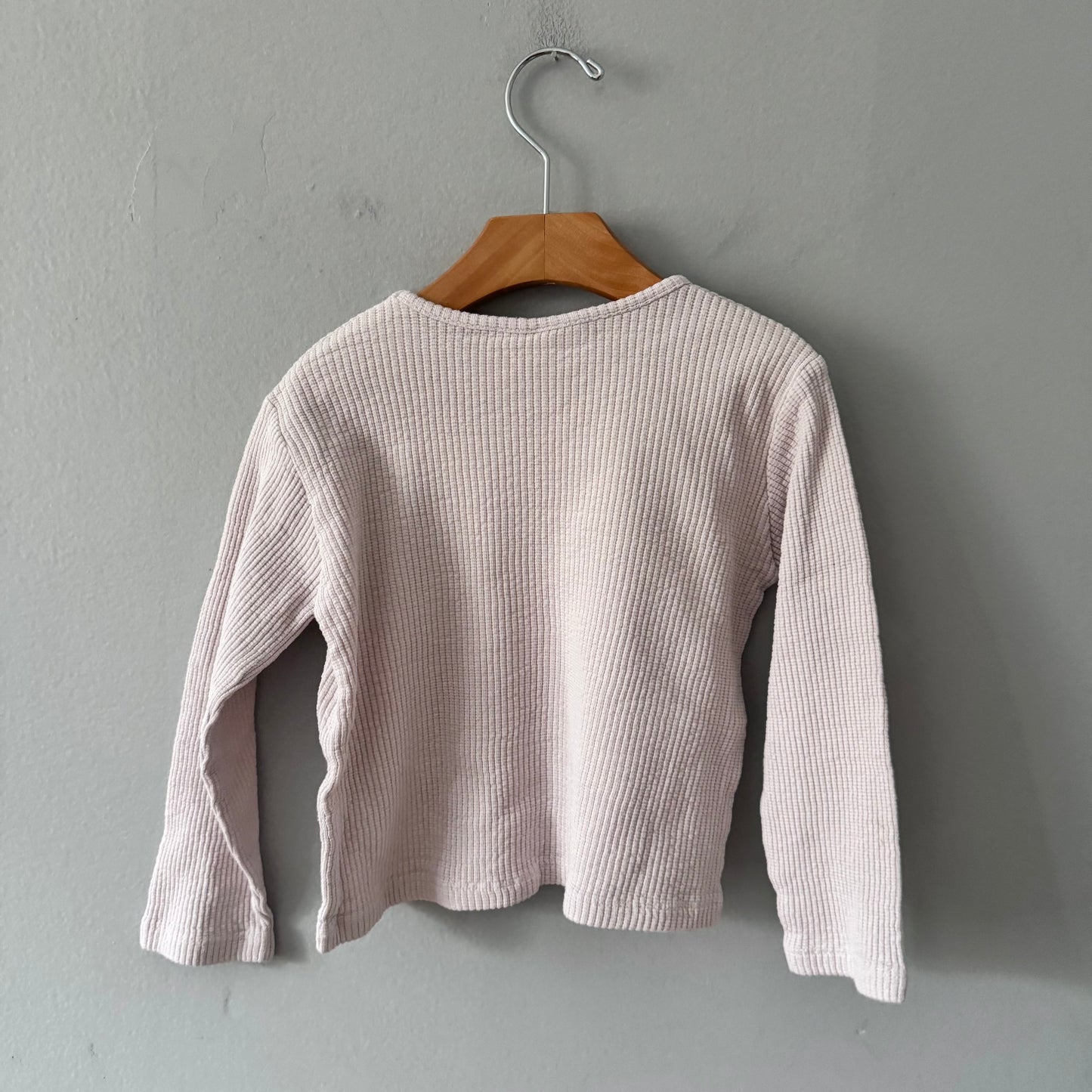 Zara / Light pink ribbed long sleeve / 3-4Y