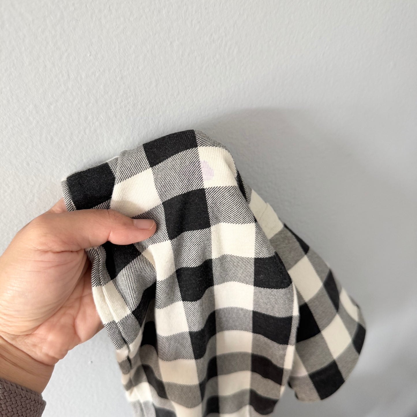 The Little Blue House / Plaid romper / 6Y