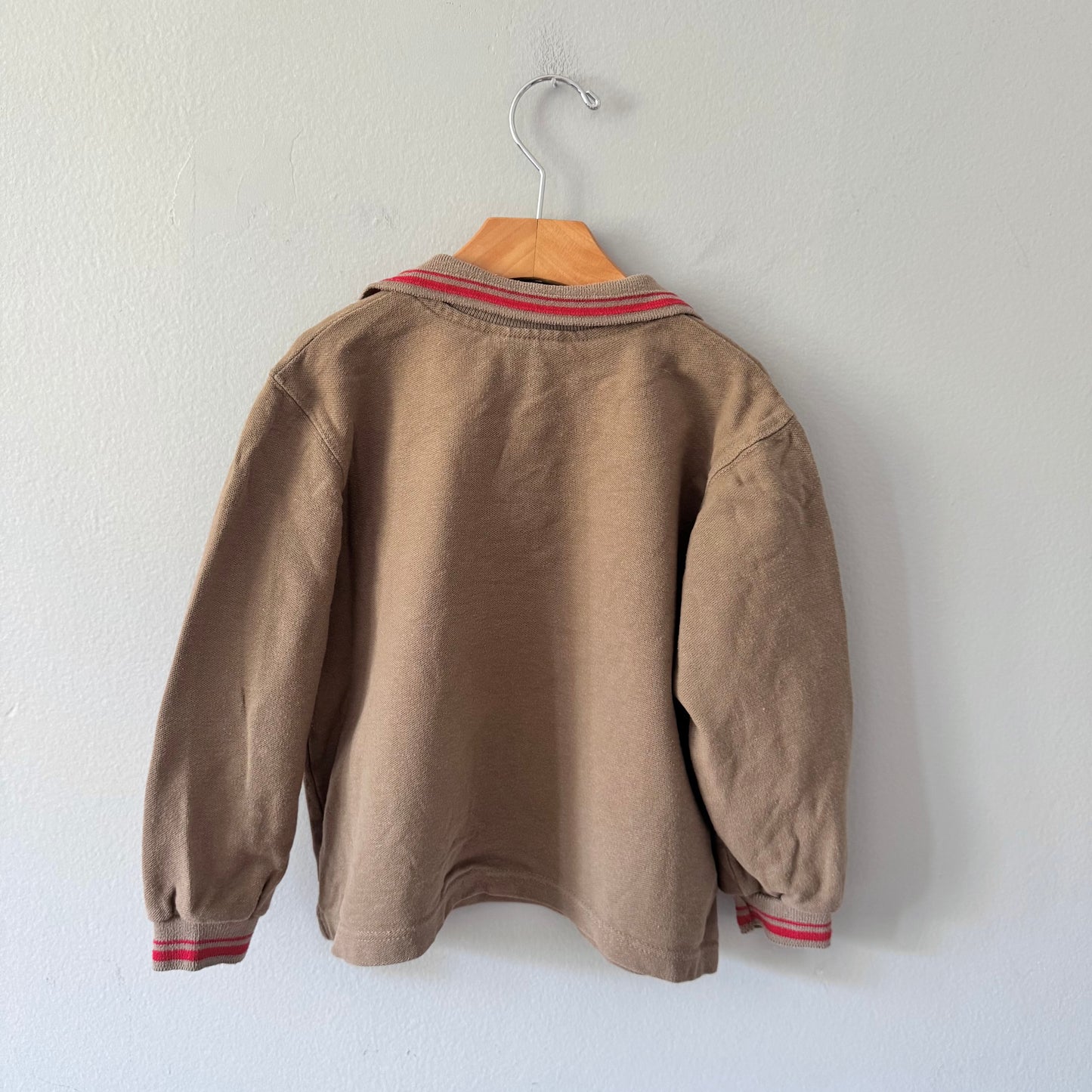 Vintage Please mum / Brown polo shirt / 3-4Y