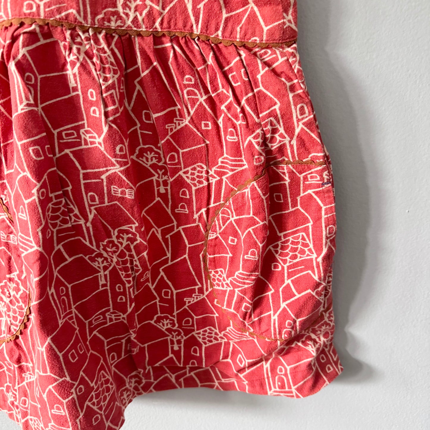 No brand / Red flannel dress / 5-6Y