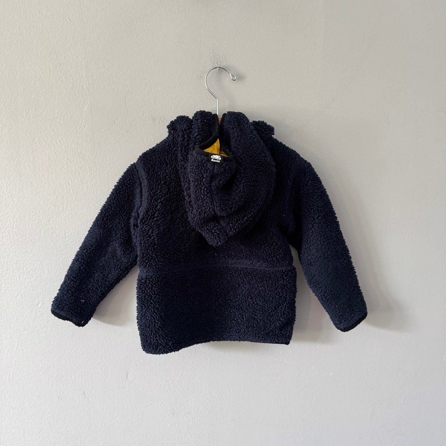 Roots / Black x yellow sherpa jacket / 2T