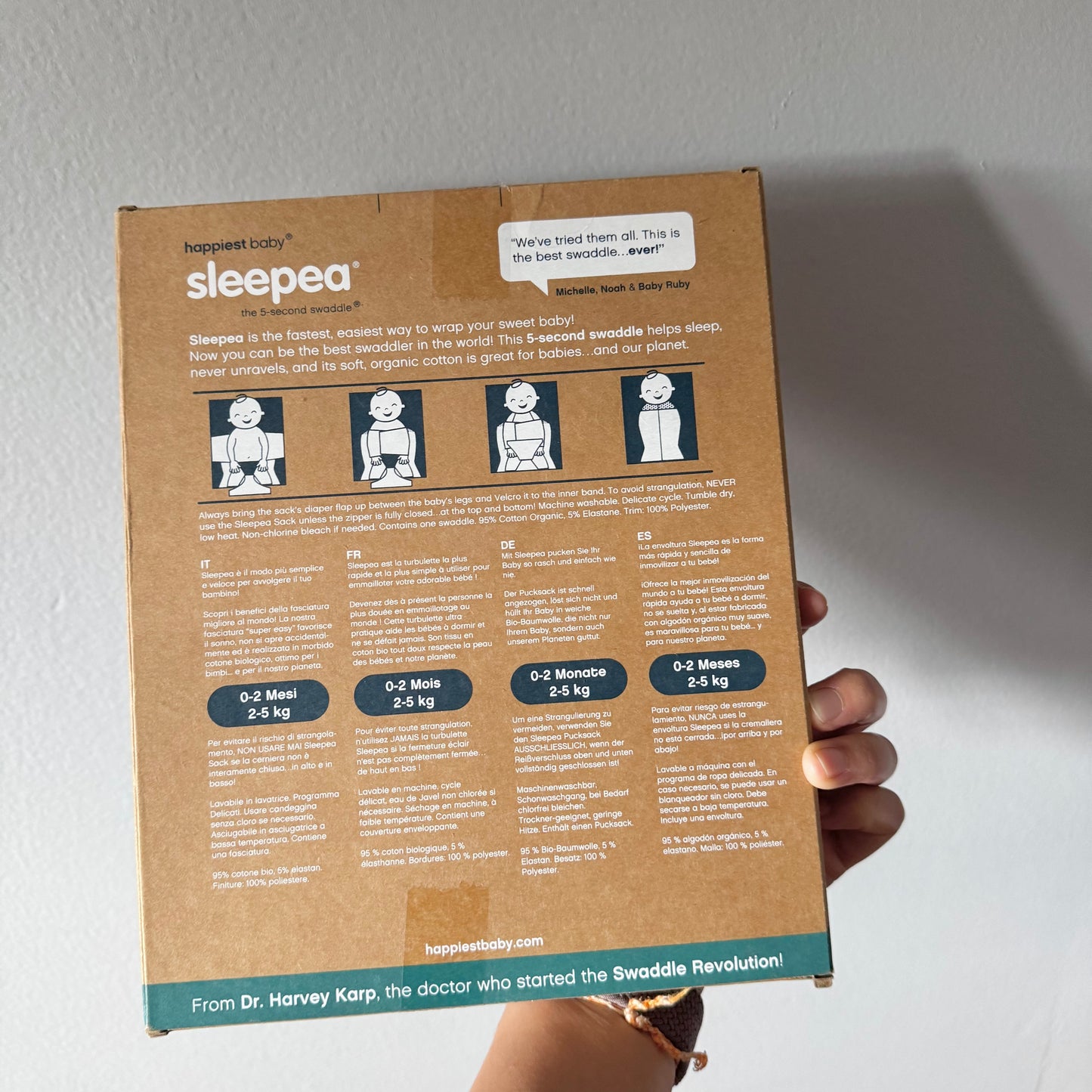 Happiest baby / Sleepea swaddle / S(0-2M) - New in box