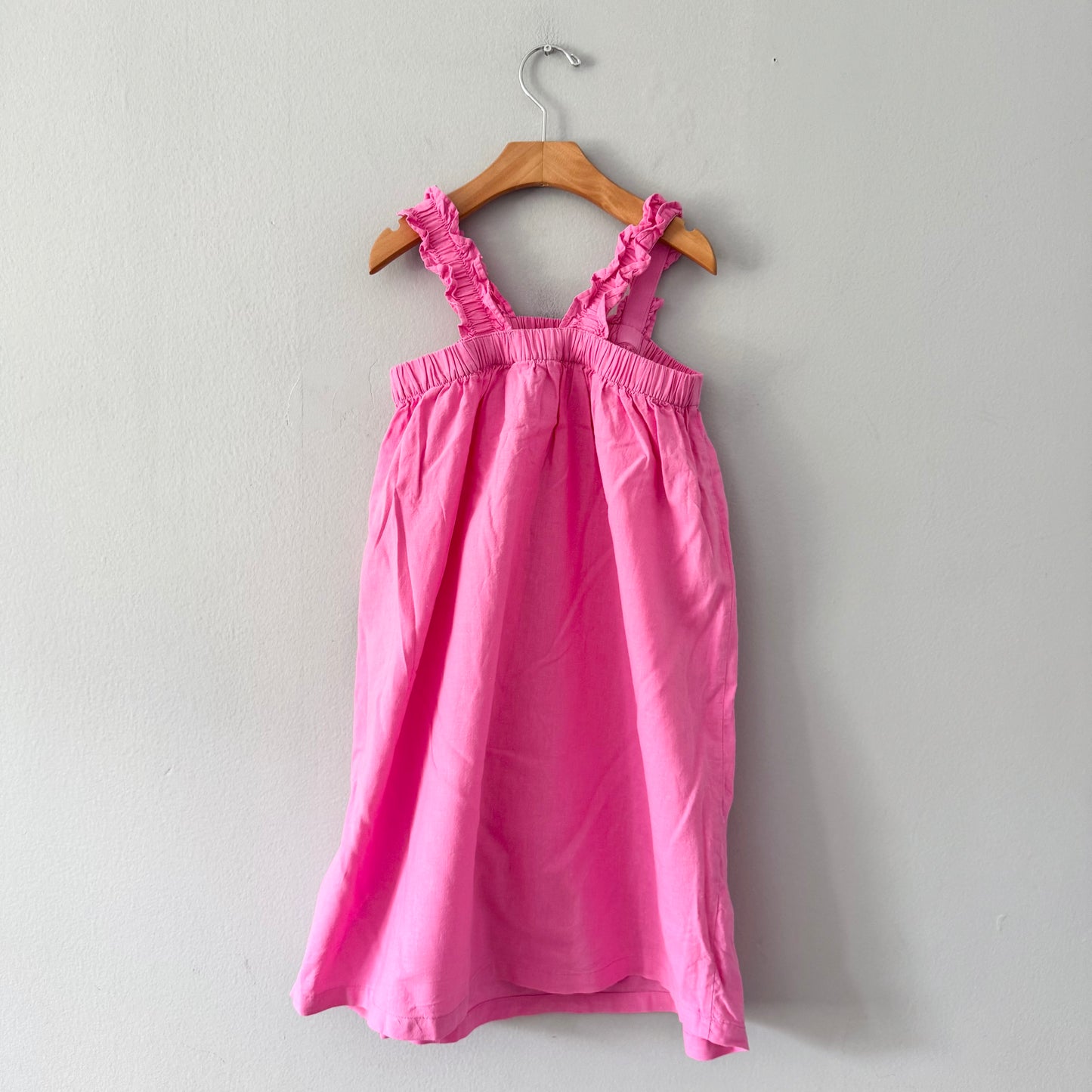 H&M / Pink cami linen dress / 6-7Y