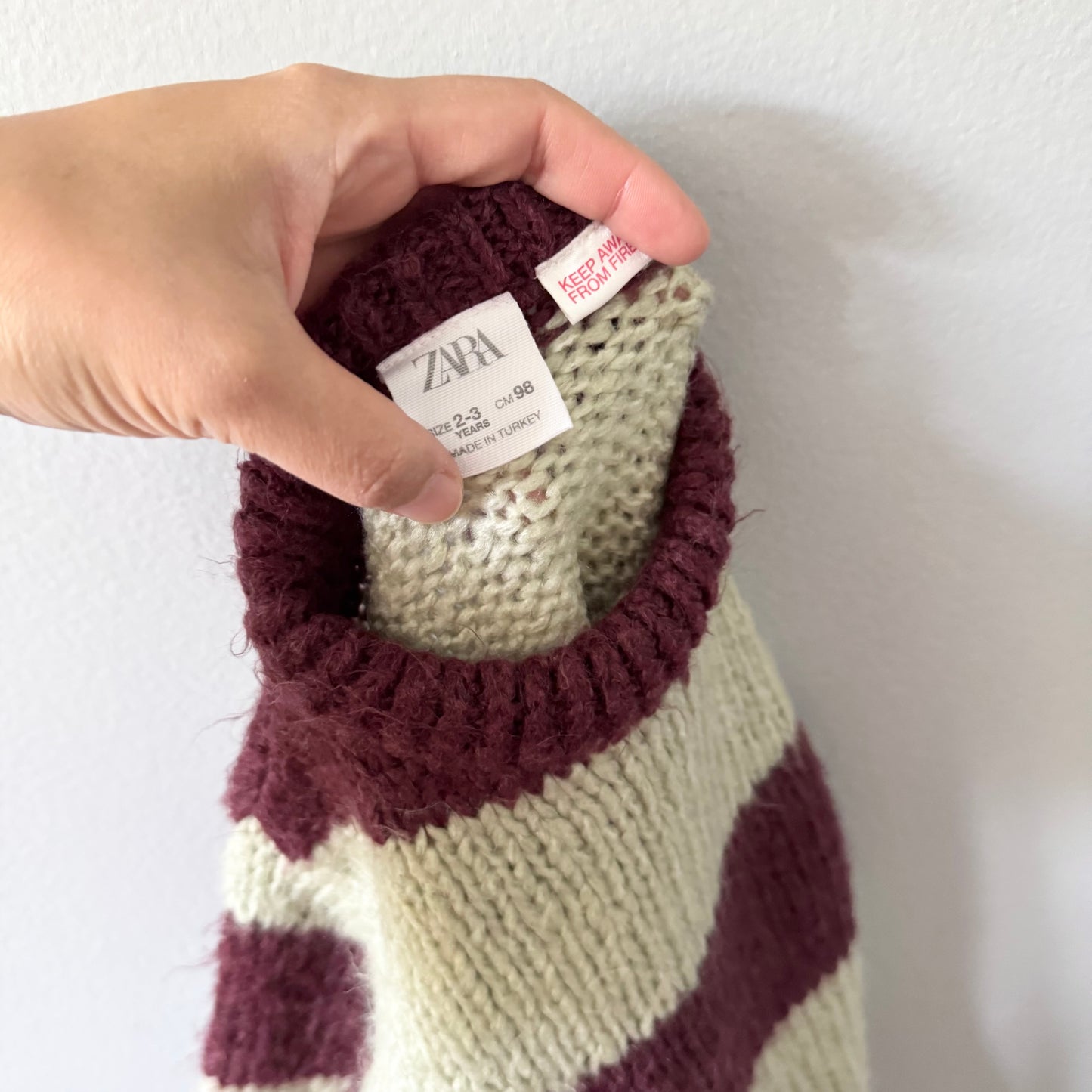 Zara / Striped knit pullover / 2-3Y