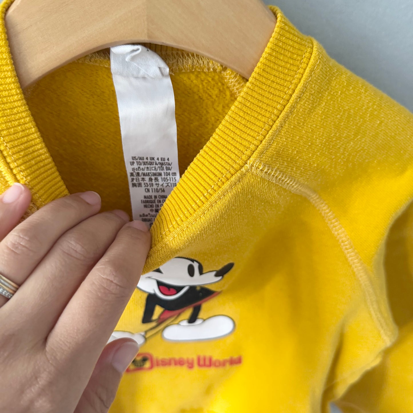 Disney / Mickey yellow sweatshirt / 4T